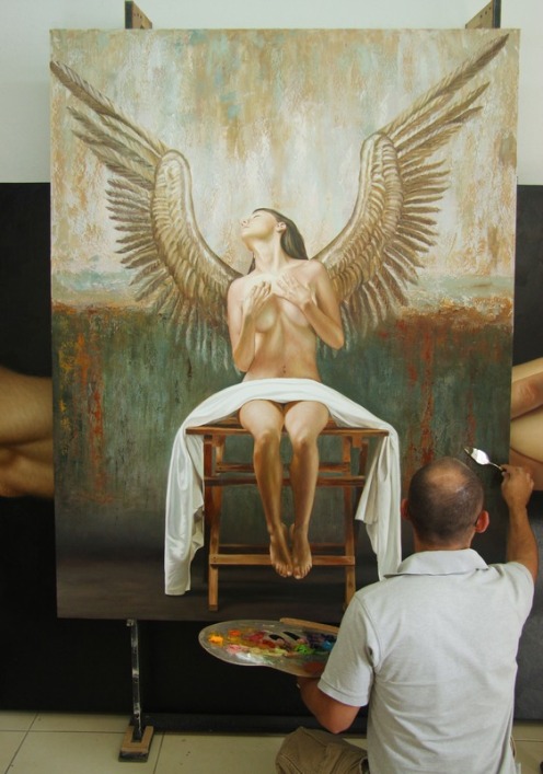Angel II 180 x 140 pintor 1
