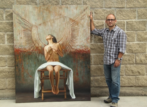 Angel II 180 x 140 pintor 3